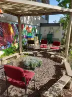 Sitzkreis im Glockengarten